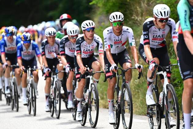 Tour Auvergne - Rhone-Alpes 2026 Stage 2 LE PUY-EN-VELAY, FRANCE - JUNE 08 : Del Toro Isaac (MEX) of UAE Team Emirates XRG during stage 2 of the 78th edition of Tour Auvergne - Rhone-Alpes an UCI World Tour 2.UWT cycling road race stage for Men Elite of 234.3 km with start in Saint-Martin-Le-Vinoux and finish in Le Puy-en-Velay on June 8, 2026 in Le Puy-en-Velay, France, 08 06 2026 ( Motordriver Guy De Vuyst - Le Puy-en-Velay France  Copyright: xVincentxKalutx