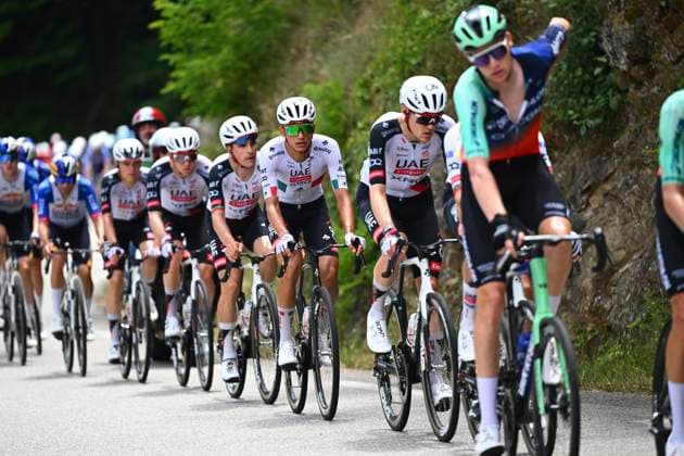 Tour Auvergne - Rhone-Alpes 2026 Stage 2 LE PUY-EN-VELAY, FRANCE - JUNE 08 : Del Toro Isaac (MEX) of UAE Team Emirates XRG during stage 2 of the 78th edition of Tour Auvergne - Rhone-Alpes an UCI World Tour 2.UWT cycling road race stage for Men Elite of 234.3 km with start in Saint-Martin-Le-Vinoux and finish in Le Puy-en-Velay on June 8, 2026 in Le Puy-en-Velay, France, 08 06 2026 ( Motordriver Guy De Vuyst - Le Puy-en-Velay France  Copyright: xVincentxKalutx