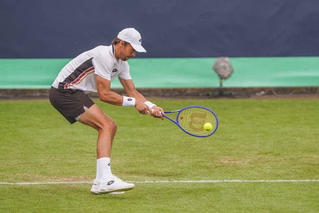 2026-06-08 - Libema Open 2026 ROSMALEN, NETHERLANDS - JUNE 8: Benjamin Bonzi of France during the Libema Open 2026 at the Autotron on June 8, 2026 in Rosmalen, Netherlands Rosmalen Autotron Netherlands Content not available for redistribution in The Netherlands directly or indirectly through any third parties. Copyright: xAndrexWeeningx