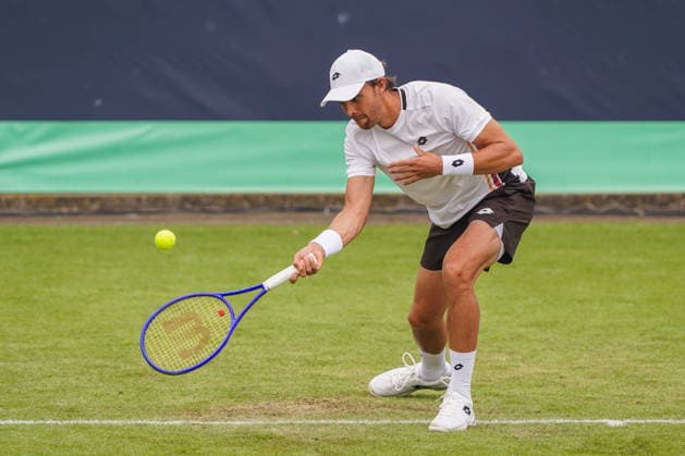 2026-06-08 - Libema Open 2026 ROSMALEN, NETHERLANDS - JUNE 8: Benjamin Bonzi of France during the Libema Open 2026 at the Autotron on June 8, 2026 in Rosmalen, Netherlands Rosmalen Autotron Netherlands Content not available for redistribution in The Netherlands directly or indirectly through any third parties. Copyright: xAndrexWeeningx