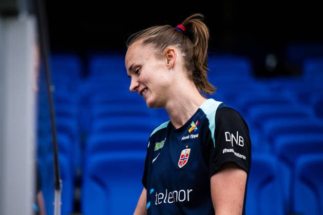 260608 Caroline Graham Hansen of the Norwegian women™s national football team during a training session on June 8, 2026 in Oslo. Photo: Marius Simensen BILDBYRAN Cop 238 bbeng dam fifa women s world cup qualifier football fotball fotboll norge norway practice soccer training trening träning