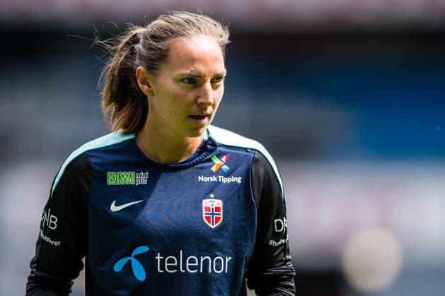 260608 Marit Bratberg Lund of the Norwegian women™s national football team during a training session on June 8, 2026 in Oslo. Photo: Marius Simensen BILDBYRAN Cop 238 bbeng dam fifa women s world cup qualifier football fotball fotboll norge norway practice soccer training trening träning