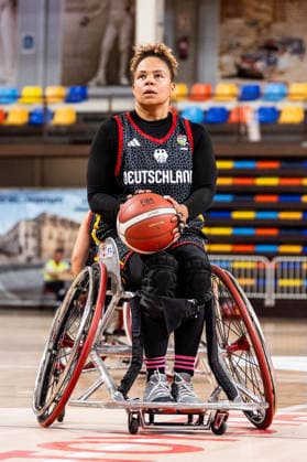 GUADALAJARA, SPAIN - JUNE 08: Roli-Ann Neubauer (Germany, 11) shooting from the freethrow line during the 2026 IWBF Women™s Repechage match between Angola vs. Germany at Palacio Multiusos de Guadalajara on June 08, 2026 in Guadalajara, Spain. Spain Copyright: xSteffiexWunderlx