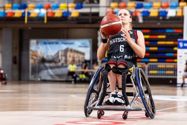 GUADALAJARA, SPAIN - JUNE 08: Catharina Weiss (Germany, 6) on the freethrow line during the 2026 IWBF Women™s Repechage match between Angola vs. Germany at Palacio Multiusos de Guadalajara on June 08, 2026 in Guadalajara, Spain. Spain Copyright: xSteffiexWunderlx