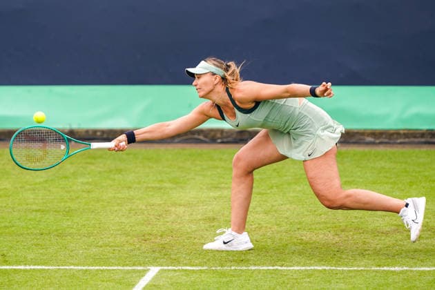 2026-06-08 - Libema Open 2026 ROSMALEN, NETHERLANDS - JUNE 8: Paula Badosa of Spain during the Libema Open 2026 at the Autotron on June 8, 2026 in Rosmalen, Netherlands Rosmalen Autotron Netherlands Content not available for redistribution in The Netherlands directly or indirectly through any third parties. Copyright: xAndrexWeeningx