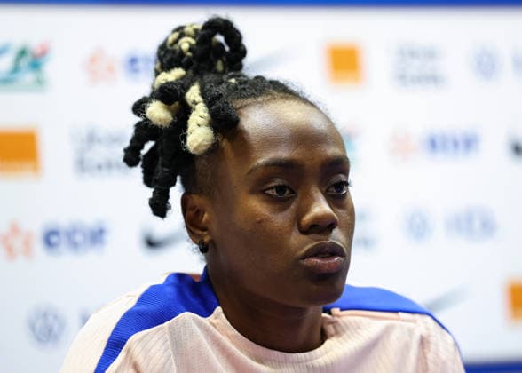 France Women™s press conference, PK, Pressekonferenz Stade des Alpes, Grenoble, France 8 6 2026 Melvine Malard Melvine Malard 8 6 2026  Copyright: x INPHO BenxBradyx BB3_8167
