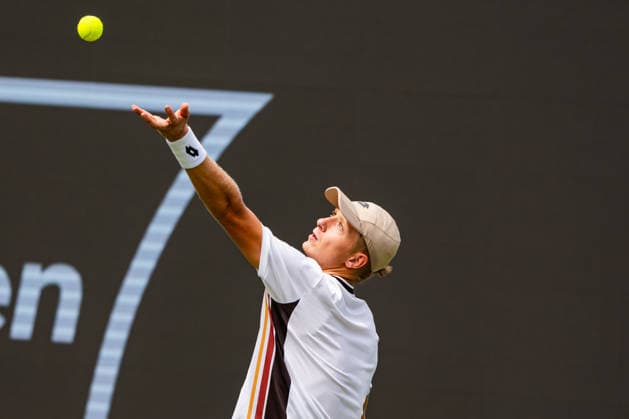 Stuttgart, GERMANY - June 08: Martin Landaluce (ESP) during the Singles Match between Pierre-Hugues Herbert (FRA) vs. Martin Landaluce (ESP) at BOSS OPEN 2026, Tennisanlage Weissenhof on June 08, 2026 in Stuttgart, Germany. Baden-Württemberg Germany Copyright: xTimoxSteinx