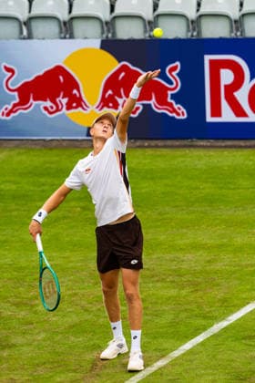 Stuttgart, GERMANY - June 08: Martin Landaluce (ESP) during the Singles Match between Pierre-Hugues Herbert (FRA) vs. Martin Landaluce (ESP) at BOSS OPEN 2026, Tennisanlage Weissenhof on June 08, 2026 in Stuttgart, Germany. Baden-Württemberg Germany Copyright: xTimoxSteinx