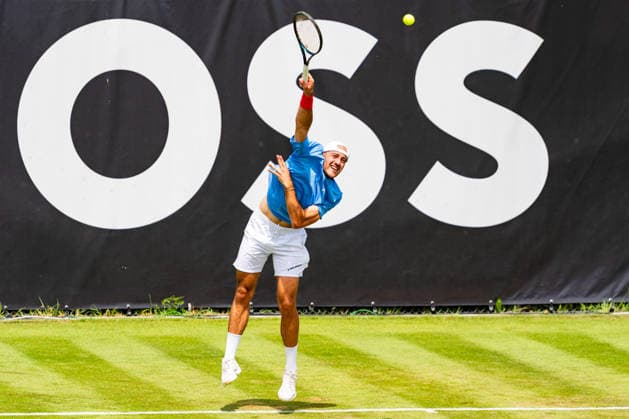 Stuttgart, GERMANY - June 08: Constantin Frantzen (GER) during the Doubles Match between Constantin Frantzen (GER) and Robin Haase (NED) vs. Jiri Lehecka (CZE) and Corentin Moutet (FRA) at BOSS OPEN 2026, Tennisanlage Weissenhof on June 08, 2026 in Stuttgart, Germany. Baden-Württemberg Germany Copyright: xTimoxSteinx