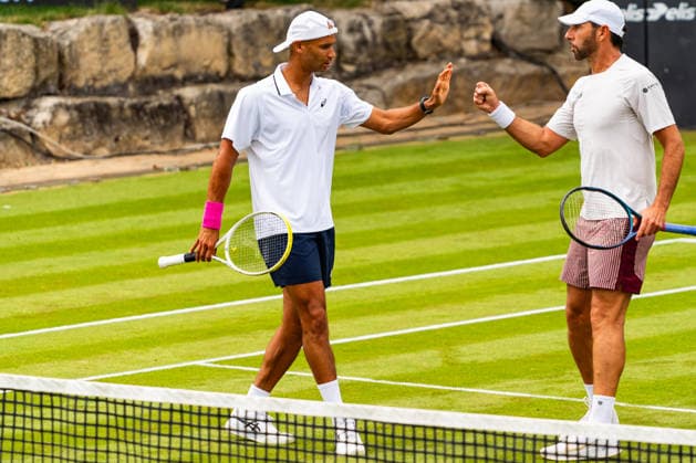Stuttgart, GERMANY - June 08: Sadio Doumbia (FRA) and Santiago Gonzalez (MEX) during the Doubles Match between Yannik Hanfmann (GER) and Jan-Lennard Struff (GER) vs. Sadio Doumbia (FRA) and Santiago Gonzalez (MEX) at BOSS OPEN 2026, Tennisanlage Weissenhof on June 08, 2026 in Stuttgart, Germany. Baden-Württemberg Germany Copyright: xTimoxSteinx