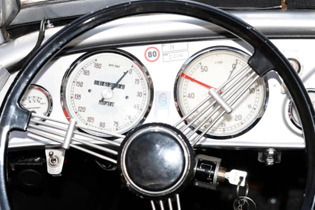 1000 Miglia A detail of a vintage car during the 1000 Miglia Historical Race on June 8, 2026, in Brescia, Italy. Brescia Italy Italy  Copyright: xRichardxMorganox originalFilename:morgano-1000migl260608_npGiZ.jpg