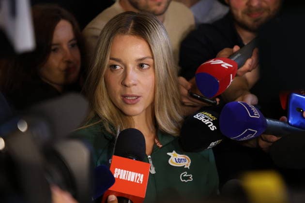 Warszawa 08.06.2026 Maja Chwalinska s press conference, PK, Pressekonferenz after returning from Roland Garros Konferencja prasowa Mai Chwalinskiej po powrocie z Roland Garros n z Maja Chwalinska Fot.Mateusz Bialczyk arena akcji NEWSPIX.PL --- newspix.pl 