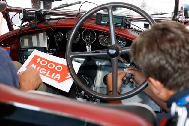1000 Miglia A detail of a vintage car during the 1000 Miglia Historical Race on June 8, 2026, in Brescia, Italy. Brescia Italy Italy  Copyright: xRichardxMorganox originalFilename:morgano-1000migl260608_npUcW.jpg