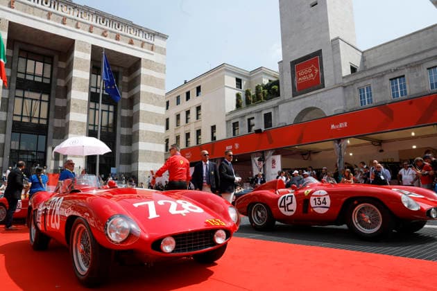 1000 Miglia A Ferrari participates in the 1000 Miglia Historical Race in Brescia, Italy, on June 8, 2026. Brescia Italy Italy  Copyright: xRichardxMorganox originalFilename:morgano-1000migl260608_npVC9.jpg