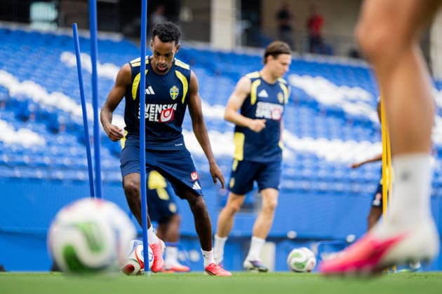 260608 Taha Ali of the Swedish national football team at a training session during day -3 of the FIFA World Cup, WM, Weltmeisterschaft, Fussball 2026 on June 8, 2026 in Dallas. Photo: Petter Arvidson BILDBYRAN kod PA PA1223 fotboll football soccer fotball vm fotbolls-vm fotball-vm fotbolls-vm 2026 fifa world cup 2026 träning practice training sverige sweden sverige a day -3 bbeng