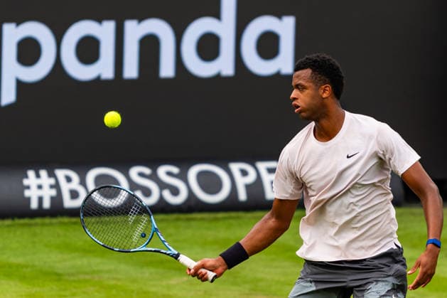 Stuttgart, GERMANY - June 08: Giovanni Mpetshi Perricard (FRA) during the Singles Match between Roman Safiullin vs. Giovanni Mpetshi Perricard (FRA) at BOSS OPEN 2026, Tennisanlage Weissenhof on June 08, 2026 in Stuttgart, Germany. Baden-Württemberg Germany Copyright: xTimoxSteinx