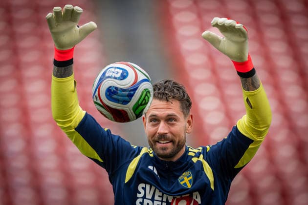 260608 Goalkeeper Kristoffer Nordfeldt of the Swedish national football team at a training session during day -3 of the FIFA World Cup, WM, Weltmeisterschaft, Fussball 2026 on June 8, 2026 in Dallas. Photo: Petter Arvidson BILDBYRAN kod PA PA1223 fotboll football soccer fotball vm fotbolls-vm fotball-vm fotbolls-vm 2026 fifa world cup 2026 träning practice training sverige sweden sverige a day -3 bbeng