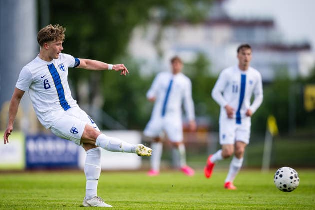 260608 Matias Siltanen of Finland during the under-21 International Friendly, Länderspiel, Nationalmannschaft football match between Norway and Finland on June 8, 2026 in Moss. Photo: Marius Simensen BILDBYRAN COP 238 bbeng finland football fotball fotboll international friendly norge norway privatlandskamp soccer träningslandskamp U21, U 21 under 21