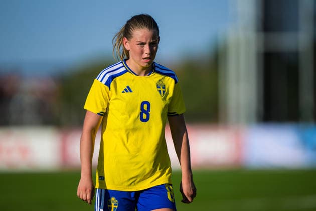 260608 Elsa Pelgander of Sweden during the under-23 International Friendly, Länderspiel, Nationalmannschaft football match between Sweden and Mexico on June 8, 2026 in Kalmar. Photo: Suvad Mrkonjic BILDBYRAN COP 170 SM0470 fotboll football soccer fotball träningslandskamp international friendly sverige sweden mexico dam bbeng sverige sweden