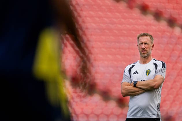 260608 Head coach Graham Potter of the Swedish national football team at a training session during day -3 of the FIFA World Cup, WM, Weltmeisterschaft, Fussball 2026 on June 8, 2026 in Dallas. Photo: Petter Arvidson BILDBYRAN kod PA PA1223 fotboll football soccer fotball vm fotbolls-vm fotball-vm fotbolls-vm 2026 fifa world cup 2026 träning practice training sverige sweden sverige a day -3 bbeng