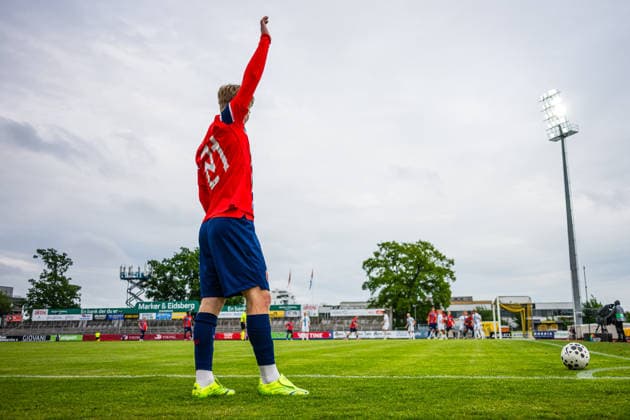 260608 Bo Asulv Hegland of Norway during the under-21 International Friendly, Länderspiel, Nationalmannschaft football match between Norway and Finland on June 8, 2026 in Moss. Photo: Marius Simensen BILDBYRAN COP 238 bbeng finland football fotball fotboll international friendly norge norway privatlandskamp soccer träningslandskamp U21, U 21 under 21
