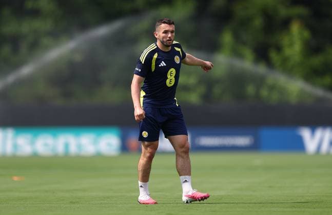 John McGinn of Scotland Scotland Training Session and press conference, PK, Pressekonferenz 2026 FIFA World Cup, WM, Weltmeisterschaft, Fussball Football, Atrium Health Performance Park, Charlotte, USA - 08 Jun 2026Charlotte Atrium Health Performance Park United States of America EDITORIAL USE ONLY No use with unauthorised audio, video, data, fixture lists, club league logos or live services. Online in-match use limited to 120 images, no video emulation. No use in betting, games or single club league player publications.  Copyright: xMichaelxZemanek Shutterstockx 16917216ej