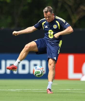 Lawrence Shankland of Scotland Scotland Training Session and press conference, PK, Pressekonferenz 2026 FIFA World Cup, WM, Weltmeisterschaft, Fussball Football, Atrium Health Performance Park, Charlotte, USA - 08 Jun 2026Charlotte Atrium Health Performance Park United States of America EDITORIAL USE ONLY No use with unauthorised audio, video, data, fixture lists, club league logos or live services. Online in-match use limited to 120 images, no video emulation. No use in betting, games or single club league player publications.  Copyright: xMichaelxZemanek Shutterstockx 16917216eq