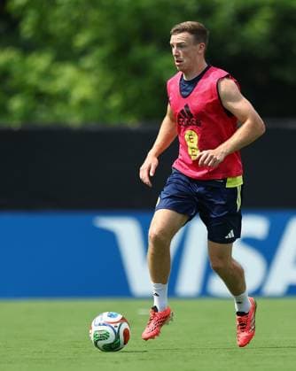Lewis Ferguson of Scotland Scotland Training Session and press conference, PK, Pressekonferenz 2026 FIFA World Cup, WM, Weltmeisterschaft, Fussball Football, Atrium Health Performance Park, Charlotte, USA - 08 Jun 2026Charlotte Atrium Health Performance Park United States of America EDITORIAL USE ONLY No use with unauthorised audio, video, data, fixture lists, club league logos or live services. Online in-match use limited to 120 images, no video emulation. No use in betting, games or single club league player publications.  Copyright: xMichaelxZemanek Shutterstockx 16917216er