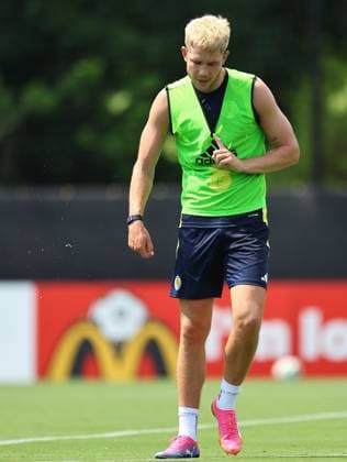 George Hirst of Scotland Scotland Training Session and press conference, PK, Pressekonferenz 2026 FIFA World Cup, WM, Weltmeisterschaft, Fussball Football, Atrium Health Performance Park, Charlotte, USA - 08 Jun 2026Charlotte Atrium Health Performance Park United States of America EDITORIAL USE ONLY No use with unauthorised audio, video, data, fixture lists, club league logos or live services. Online in-match use limited to 120 images, no video emulation. No use in betting, games or single club league player publications.  Copyright: xMichaelxZemanek Shutterstockx 16917216fj