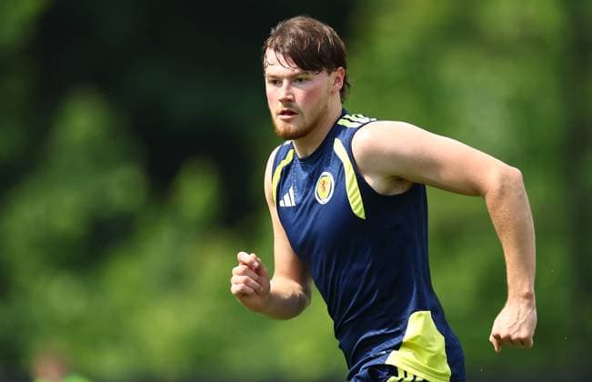 Nathan Patterson of Scotland Scotland Training Session and press conference, PK, Pressekonferenz 2026 FIFA World Cup, WM, Weltmeisterschaft, Fussball Football, Atrium Health Performance Park, Charlotte, USA - 08 Jun 2026Charlotte Atrium Health Performance Park United States of America EDITORIAL USE ONLY No use with unauthorised audio, video, data, fixture lists, club league logos or live services. Online in-match use limited to 120 images, no video emulation. No use in betting, games or single club league player publications.  Copyright: xMichaelxZemanek Shutterstockx 16917216fk
