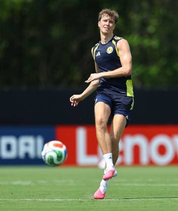 Jack Hendry of Scotland Scotland Training Session and press conference, PK, Pressekonferenz 2026 FIFA World Cup, WM, Weltmeisterschaft, Fussball Football, Atrium Health Performance Park, Charlotte, USA - 08 Jun 2026Charlotte Atrium Health Performance Park United States of America EDITORIAL USE ONLY No use with unauthorised audio, video, data, fixture lists, club league logos or live services. Online in-match use limited to 120 images, no video emulation. No use in betting, games or single club league player publications.  Copyright: xMichaelxZemanek Shutterstockx 16917216fp