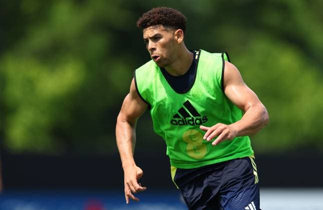 Che Adams of Scotland Scotland Training Session and press conference, PK, Pressekonferenz 2026 FIFA World Cup, WM, Weltmeisterschaft, Fussball Football, Atrium Health Performance Park, Charlotte, USA - 08 Jun 2026Charlotte Atrium Health Performance Park United States of America EDITORIAL USE ONLY No use with unauthorised audio, video, data, fixture lists, club league logos or live services. Online in-match use limited to 120 images, no video emulation. No use in betting, games or single club league player publications.  Copyright: xMichaelxZemanek Shutterstockx 16917216fq