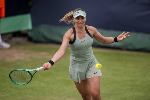 S-HERTOGENBOSCH, NETHERLANDS - JUNE 08: Paula Badosa of Spain returns with a forehand shot against Daria Snigur of Ukraine during their WTA, Tennis Damen Singles First Round match at the LibÃ ma Open on June 8, 2026 at Autotron s-Hertogenbosch in s-Hertogenbosch, Netherlands. Credit: Andy Astfalck NurPhoto Netherlands Copyright: xAndyxAstfalckx