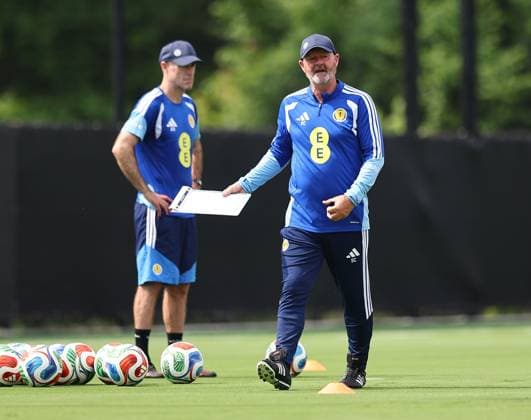 Steve Clarke head coach of Scotland Scotland Training Session and press conference, PK, Pressekonferenz 2026 FIFA World Cup, WM, Weltmeisterschaft, Fussball Football, Atrium Health Performance Park, Charlotte, USA - 08 Jun 2026Charlotte Atrium Health Performance Park United States of America EDITORIAL USE ONLY No use with unauthorised audio, video, data, fixture lists, club league logos or live services. Online in-match use limited to 120 images, no video emulation. No use in betting, games or single club league player publications.  Copyright: xMichaelxZemanek Shutterstockx 16917216gg