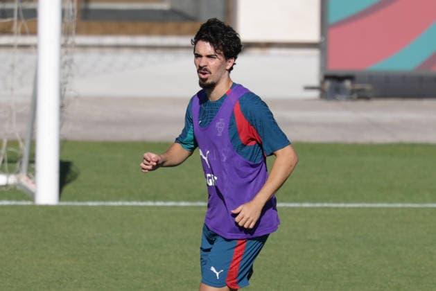 Training of the Portuguese national football team in the football city of Oeiras - Portugal, June 8, 2026, in Alges, Portugal. Vitinha (Portugal ,23)