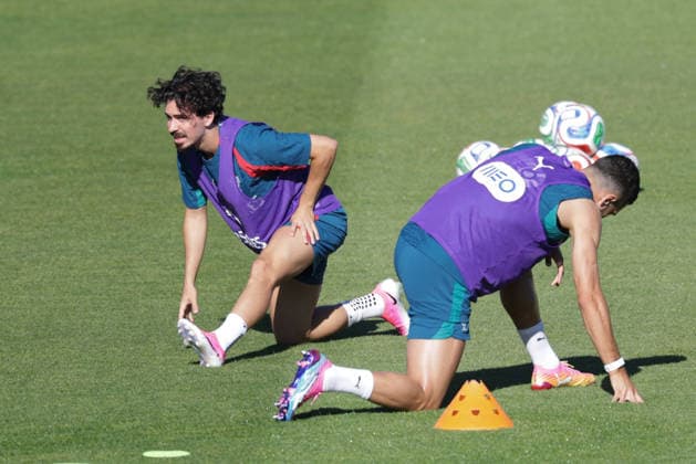 Training of the Portuguese national football team in the football city of Oeiras - Portugal, June 8, 2026, in Alges, Portugal. Vitinha (Portugal ,23)