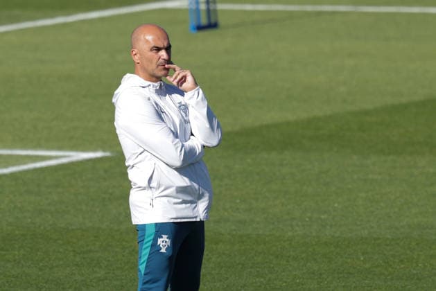 Training of the Portuguese national football team in the football city of Oeiras - Portugal, June 8, 2026, in Alges, Portugal. Coach Roberto Martinez (Portugal)