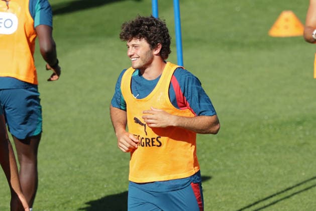 Training of the Portuguese national football team in the football city of Oeiras - Portugal, June 8, 2026, in Alges, Portugal. Joao Neves (Portugal ,15)