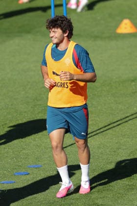 Training of the Portuguese national football team in the football city of Oeiras - Portugal, June 8, 2026, in Alges, Portugal. Joao Neves (Portugal ,15)