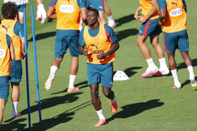 Training of the Portuguese national football team in the football city of Oeiras - Portugal, June 8, 2026, in Alges, Portugal. Nuno Mendes (Portugal ,25)