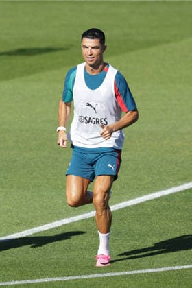 Training of the Portuguese national football team in the football city of Oeiras - Portugal, June 8, 2026, in Alges, Portugal. Cristiano Ronaldo (Portugal ,7)