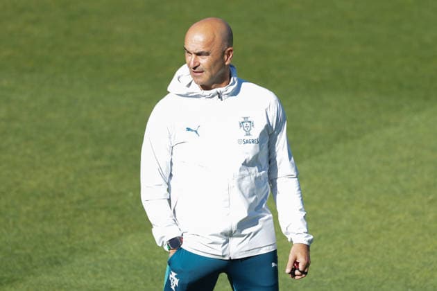 Training of the Portuguese national football team in the football city of Oeiras - Portugal, June 8, 2026, in Alges, Portugal. Coach Roberto Martinez (Portugal)
