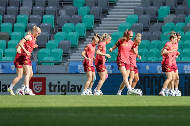 08.06.2026, xgrfx, Fussball DFB-Medientermine, Deutsche Frauennationalmannschaft - Abschlusstraining v.l. Die deutsche Nationalmannschaft beim Abschlusstraining in Ljubljana. (Deutsche Frauennationalmannschaft) (DFL DFB REGULATIONS PROHIBIT ANY USE OF PHOTOGRAPHS as IMAGE SEQUENCES and or QUASI-VIDEO) Ljubljana