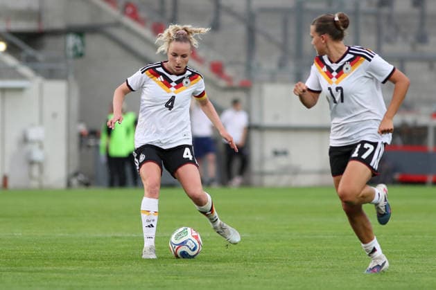 Fußball, U23-Frauen: Deutschland - Dänemark, 08.06.26 Kapitänin Vanessa Diehm (4, Deutschland U23, TSG Hoffenheim). Fußball, Testspiel U23-Frauen: Deutschland - Dänemark am 08.06.26 im Leuna-Chemie-Stadion Halle (Saale).