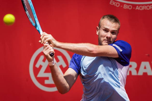 BRATISLAVA OPEN TENNIS ATP, Tennis Herren CHALLENGER Vitaliy Sachko (Ukraine) during first round ATP Tennis Challenger tour 100 Bratislava Open match against Yosuke Watanuki (Japan). Tennis courts Slovan Bratislava, Bratislava, Slovakia, June 08, 2026. Photo by Branislav Racko Copyright: xx 080A7766
