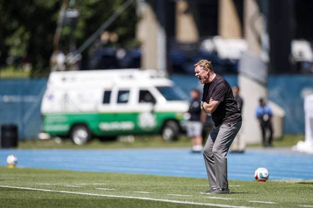 NEW YORK - Netherlands coach Ronald Koeman during the friendly match between the Netherlands and Uzbekistan at Icahn Stadium on June 8, 2026, in New York, United States. The Dutch national team, Nationalteam is preparing for the World Cup. ROBIN VAN LONKHUIJSEN ANP International Friendly, Länderspiel, Nationalmannschaft 2026 xVIxANPxSportx xxANPxIVx 560512222 originalFilename: 560512222.jpg