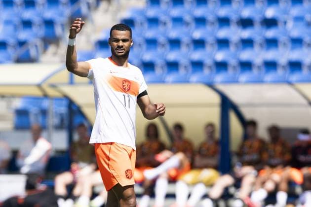 NEW YORK - Cody Gakpo of the Netherlands during the friendly match between the Netherlands and Uzbekistan at Icahn Stadium on June 8, 2026, in New York, United States. The Dutch national team, Nationalteam is preparing for the World Cup. KOEN VAN WEEL ANP International Friendly, Länderspiel, Nationalmannschaft 2026 xVIxANPxSportx xxANPxIVx 560512280 originalFilename: 560512280.jpg