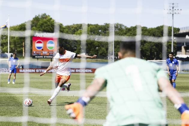 NEW YORK - Cody Gakpo of the Netherlands scores during the friendly match between the Netherlands and Uzbekistan at Icahn Stadium on June 8, 2026, in New York, United States. The Dutch national team, Nationalteam is preparing for the World Cup. KOEN VAN WEEL ANP International Friendly, Länderspiel, Nationalmannschaft 2026 xVIxANPxSportx xxANPxIVx 560512642 originalFilename: 560512642.jpg