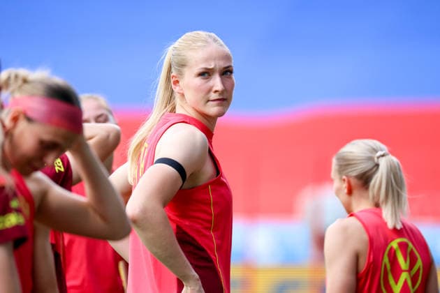 Ljubljana, Slowenien: 08.06. 2026 - Abschlusstraining des DFB Frauenteam vor dem WM-Qualifikationsspiel gegen Slowenien Im Bild: Camilla Küver Kuever (Deutschland)