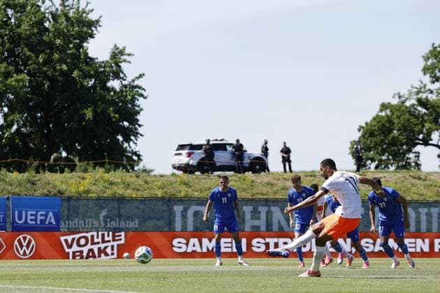 NEW YORK - Cody Gakpo of the Netherlands scores the 1-0 during the friendly international match, Länderspiel, Nationalmannschaft between the Netherlands and Uzbekistan at Icahn Stadium on June 8, 2026, in New York, United States. MAURICE VAN STEEN ANP International Friendly, Länderspiel, Nationalmannschaft 2026 xVIxANPxSportx xMauricexvanxSteenxIVx 560512967 originalFilename: 560512967.jpg